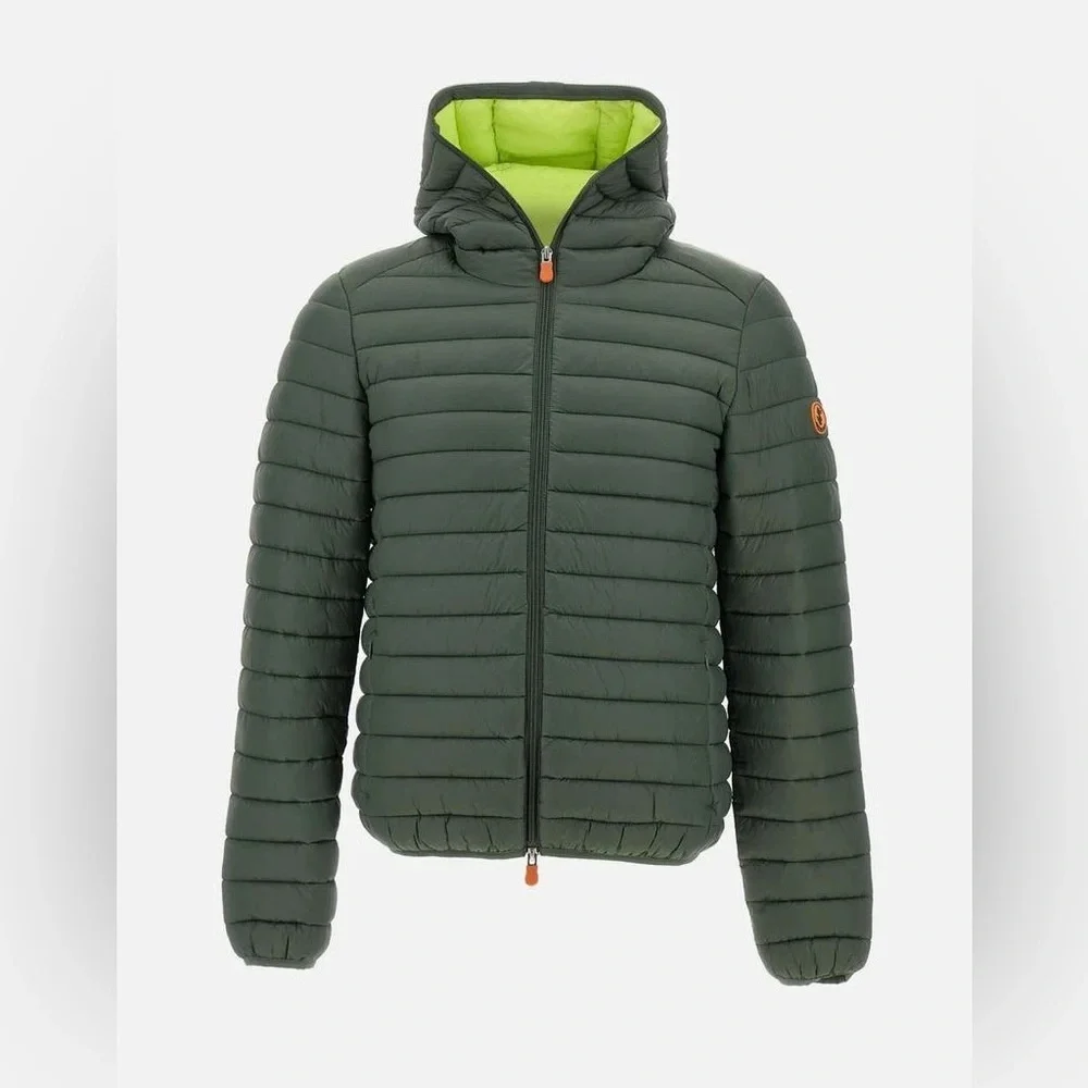 NWT Save the Duck Hooded Packable Puffer Jacket - Men’s Medium - Hunter Green